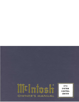 McIntosh C712 - Owners manual 